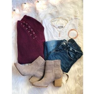 Maroon nit sweater